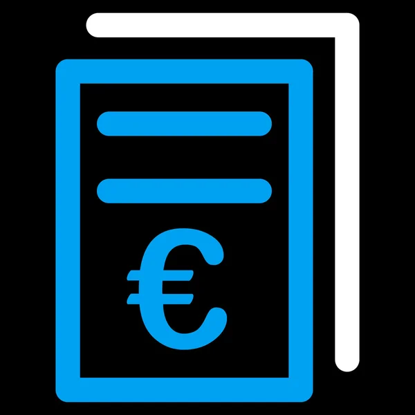 Euro facturen pictogram — Stockvector