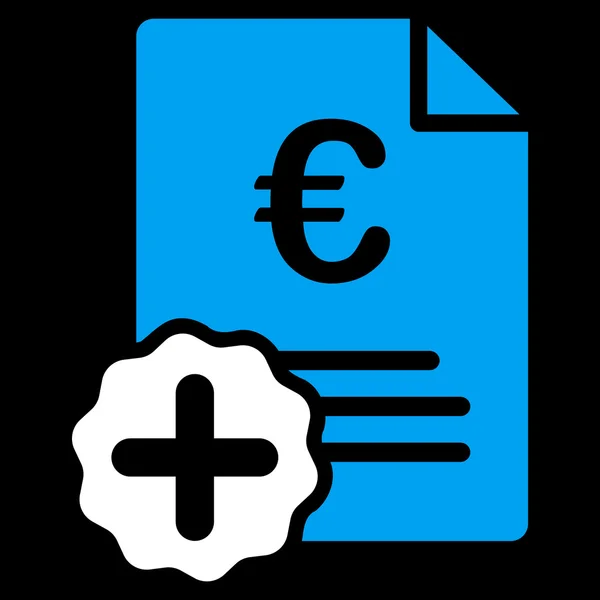 Euro Medical Invoice Icon — Stock Vector