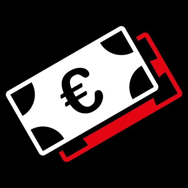 Euro bankbiljetten pictogram — Stockvector