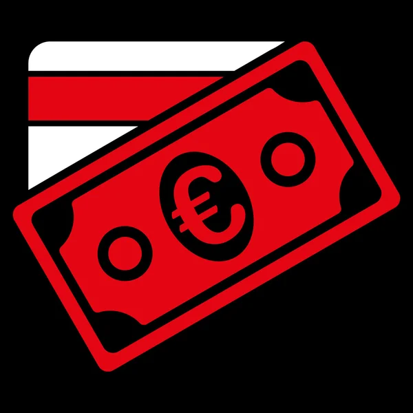 Euro Money Credit Card Icon — Stock Vector