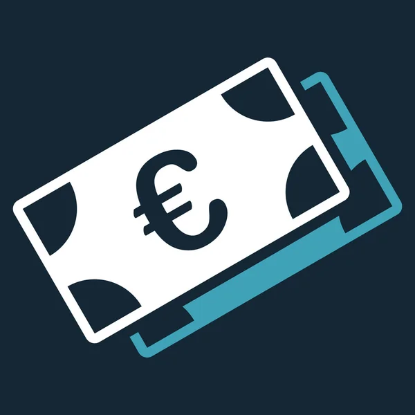 Euro bankbiljetten pictogram — Stockvector