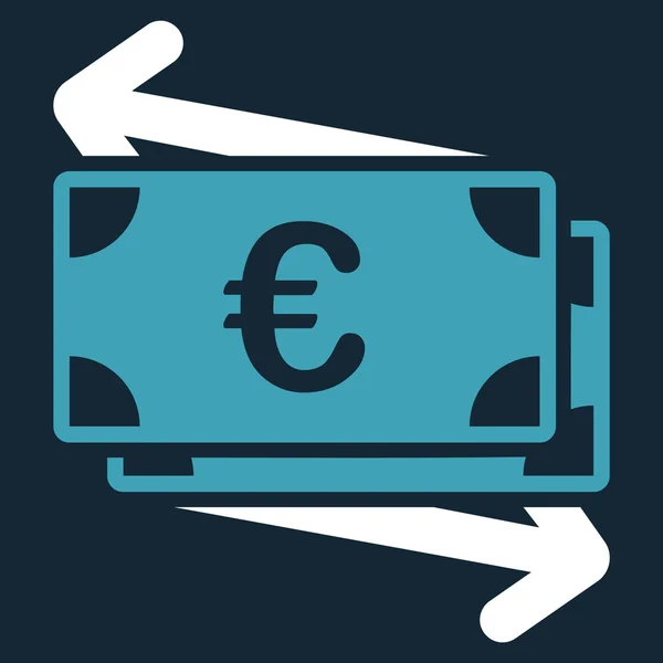 欧元货币转移图标 — 图库矢量图片
