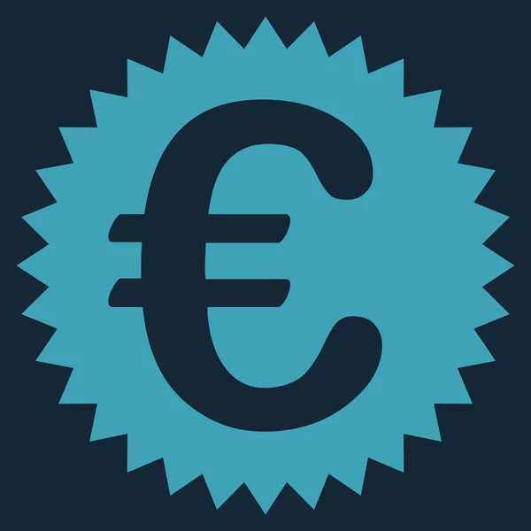 Icona francobollo garanzia euro — Vettoriale Stock