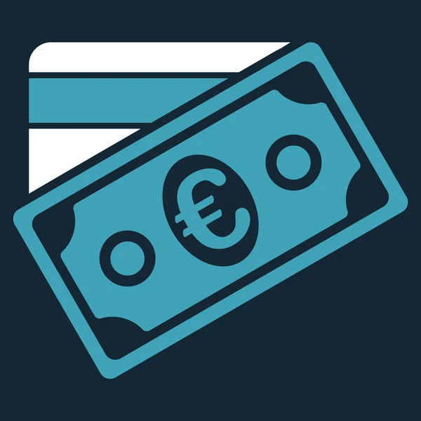 Euro geld creditcard pictogram — Stockvector