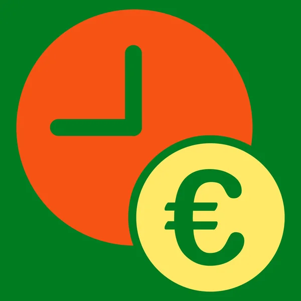 Euro terugkerende betalingen pictogram — Stockvector