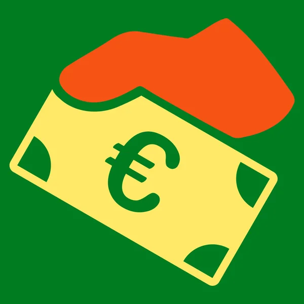 Icono de pago en euros — Vector de stock