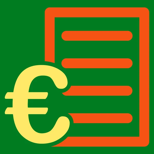 Euro prijslijst pictogram — Stockvector