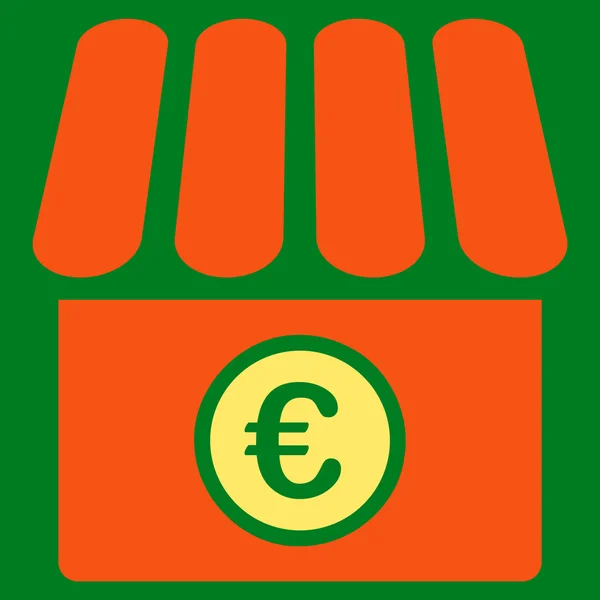 Icono de Euro Shop — Vector de stock
