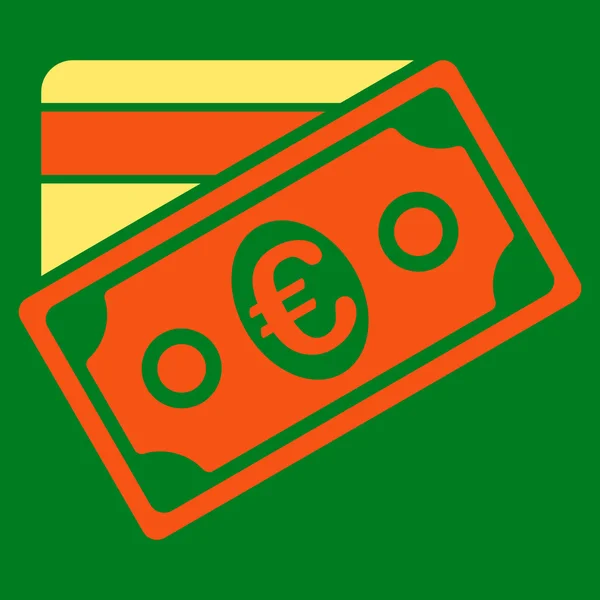 Euro geld creditcard pictogram — Stockvector