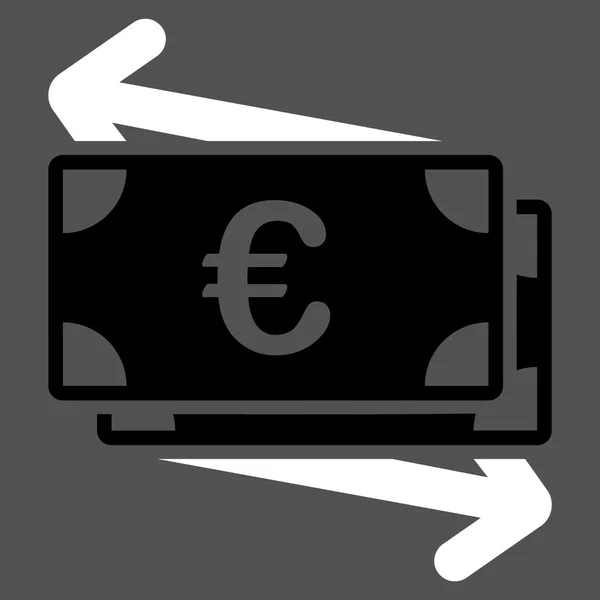 Ícone de transferência de dinheiro do euro —  Vetores de Stock
