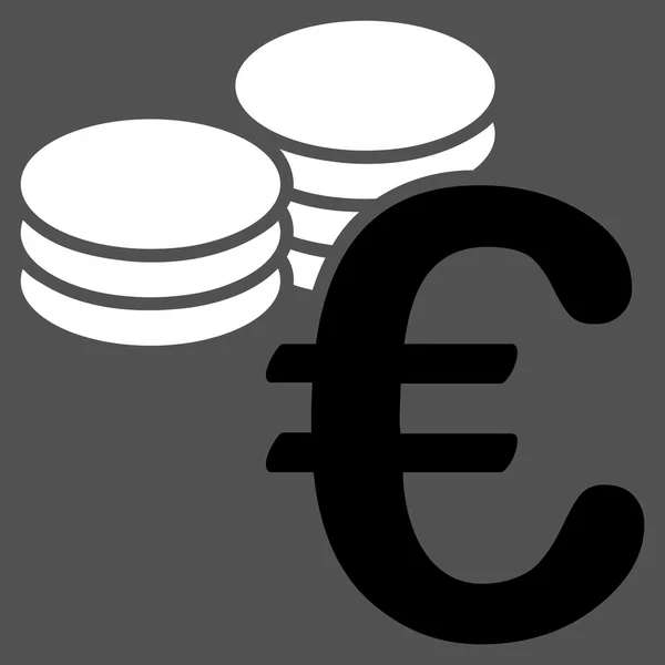 Ikona monety euro — Wektor stockowy