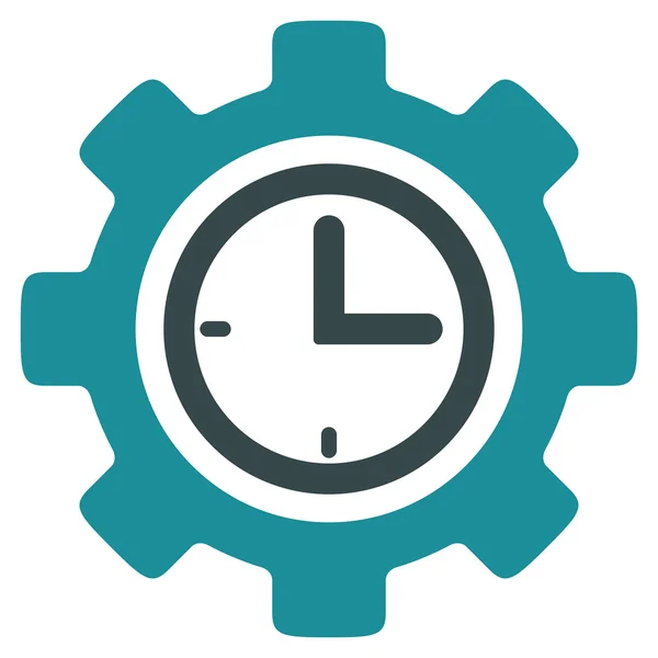 Ícone de configuração de tempo plana — Vetor de Stock