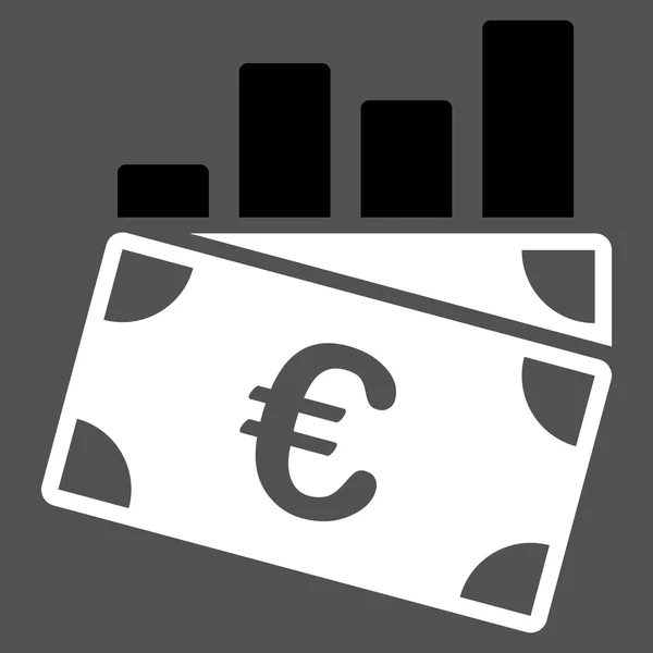 Euro graf prodeje a ikona — Stockový vektor