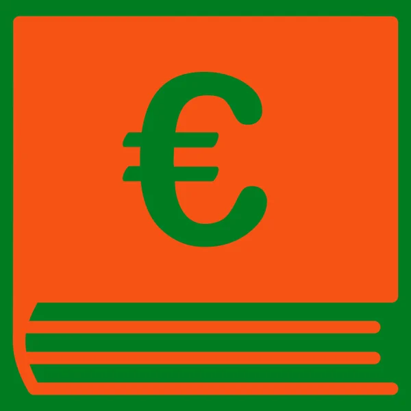 Icône de comptabilité euro — Image vectorielle