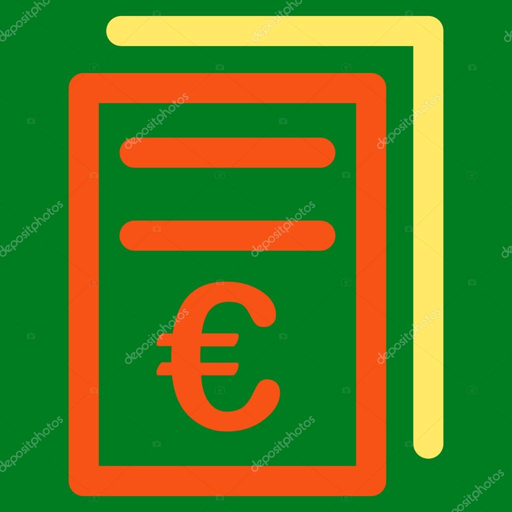 Euro Rechnungen Symbol Stockvektor Ahasoft 87135408