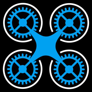 Quadcopter düz simgesi