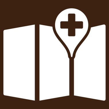 Tıbbi harita vektör simgesi