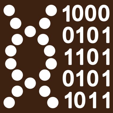 DNA kodu vektör simgesi