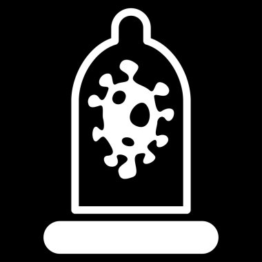 Enfeksiyon koruma düz simgesi