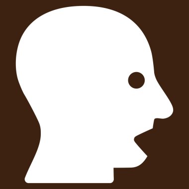 Bağırarak baş simge vektör