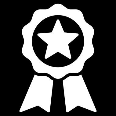 Sertifika mühür düz simgesi