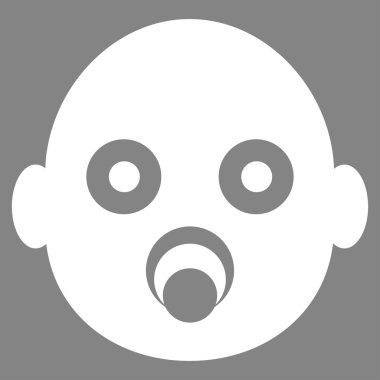 Bebek kafa vektör simgesi