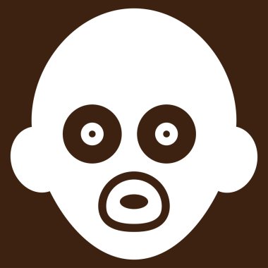 Bebek kafa vektör simgesi