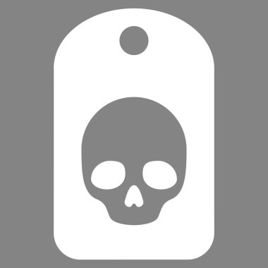 Kafatası etiket vektör simgesi