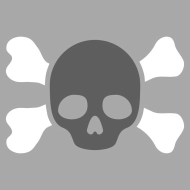 kafatası ve kemikler vektör simgesi