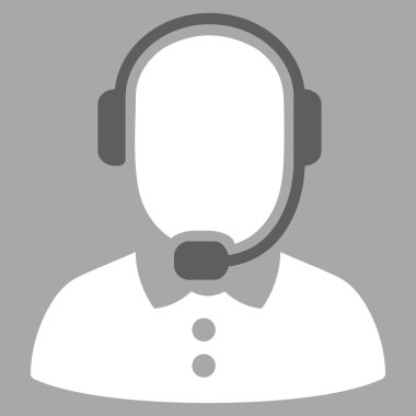 Çağrı merkezi operatör vektör simgesi