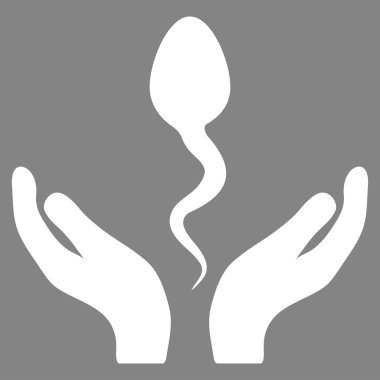 Sperm bakım vektör simgesi