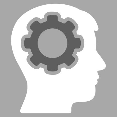 İnsan aklının vektör simgesi