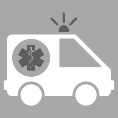 Ambulans araba vektör simgesi