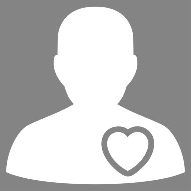 Hasta kalp vektör simgesi