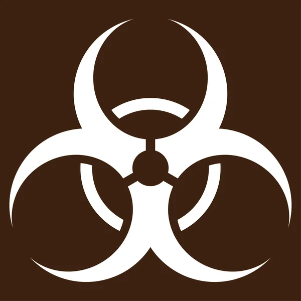 Icono de vector de símbolo de peligro biológico — Archivo Imágenes Vectoriales