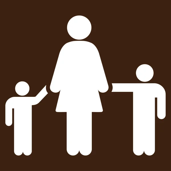 Μητέρα και παιδιά εικονίδιο του φορέα — Διανυσματικό Αρχείο
