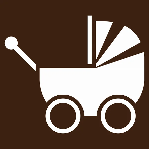 Icona vettore carrozzina bambino — Vettoriale Stock