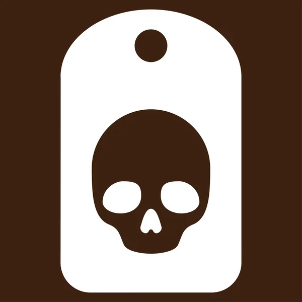 Etiqueta de cráneo Vector icono — Vector de stock