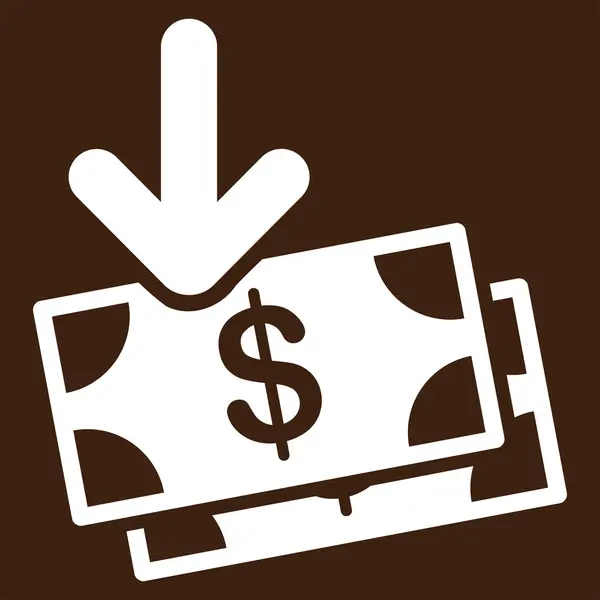 Dinheiro Income Vector Icon — Vetor de Stock