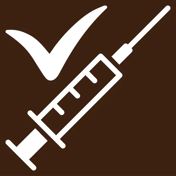 Done Vaccination Vector Icon — Stock Vector