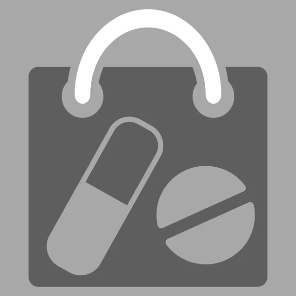 Drogas ícone saco de compras —  Vetores de Stock