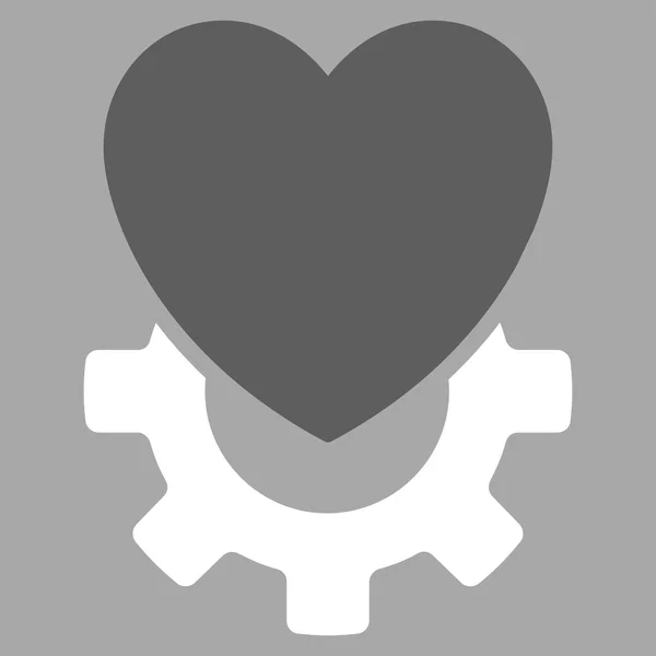Icône coeur mécanique — Image vectorielle