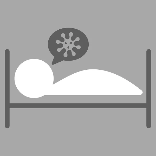 Beteg ágyban ikon — Stock Vector