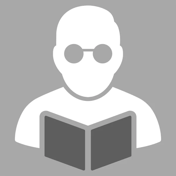 Icono del libro de lectura del estudiante — Vector de stock