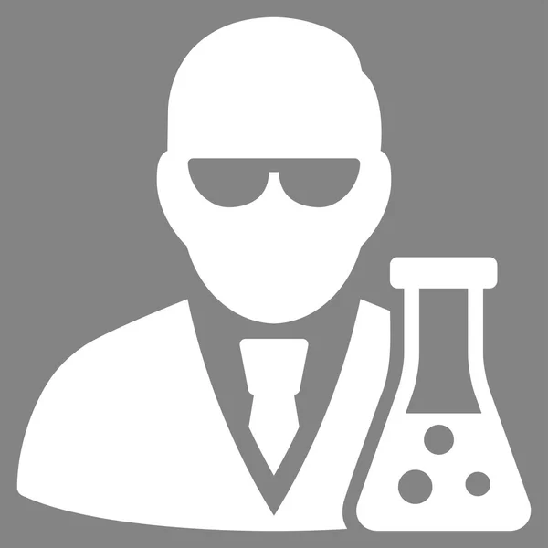 Scientist With Flask Icon — Stock Vector