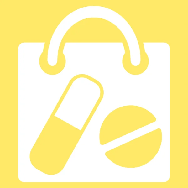 Icono de la bolsa de compras de drogas — Vector de stock