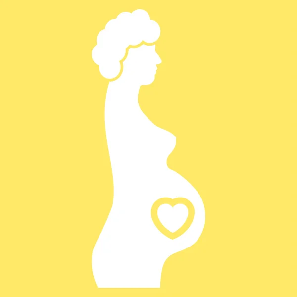 Hamile kadın simgesi — Stok Vektör