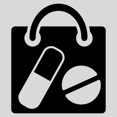 Uyuşturucu alışveriş çantası simgesini