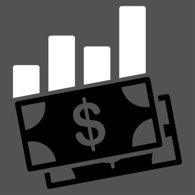 Satış çubuk grafik simgesini