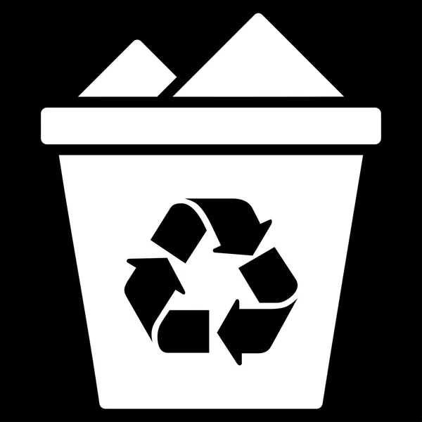 Full Recycle Bin Icon — Stock Vector
